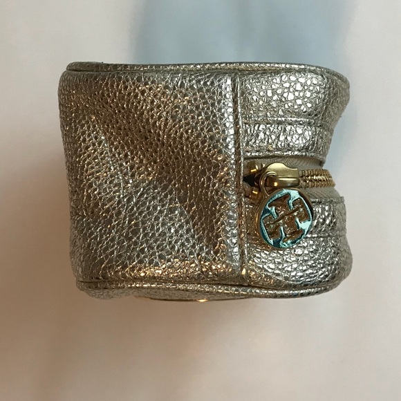 Tory Burch Gold Metallic Reva Women's Cosmetics/Jewelry Bag - Picture 5 of 7